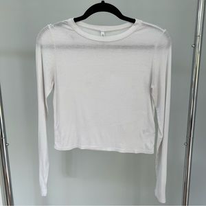 Lulu’s Ribbed White Long Sleeve